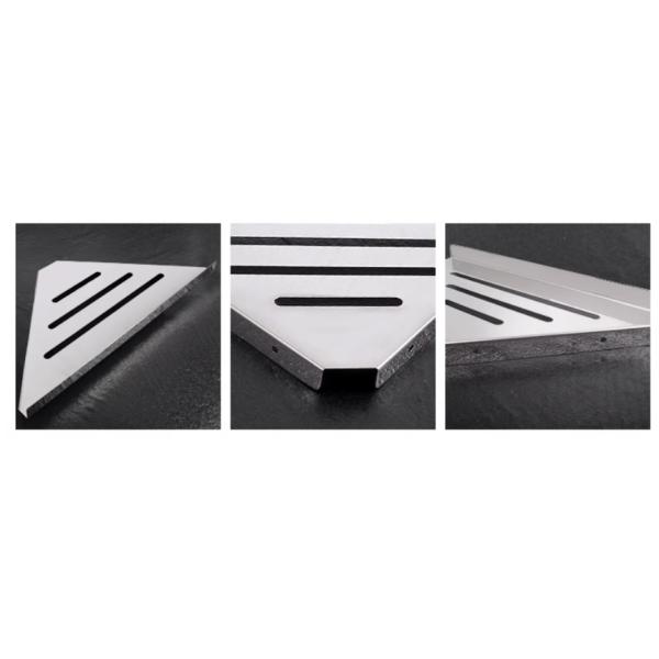 Brushed Finish Triangular Shower Shelf Caddy for Wall Mount Bathroom Storage Rack