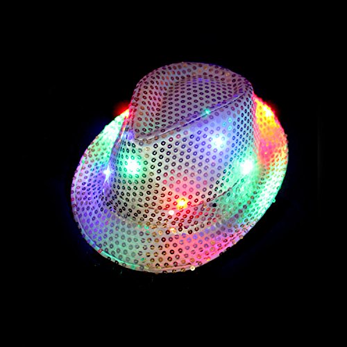 Sequin Fedoras hat, Jazz Cap,performance led hat,USA flag hat,flashy hat,led flashy cap,neon glow hat,neon glow cap
