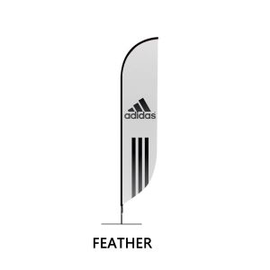 UV Printing Promotional Feather Flags Polyester Fabric Flag Pole Advertising