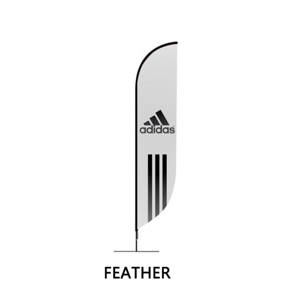 UV Printing Promotional Feather Flags Polyester Fabric Flag Pole Advertising
