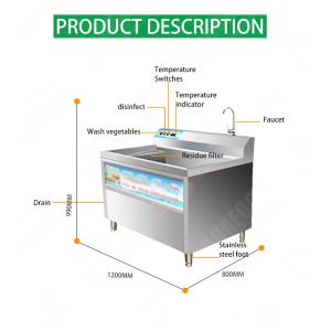Air Bubbles Fruit and Vegetable Washer / Commercial Lemon Washing Machine /