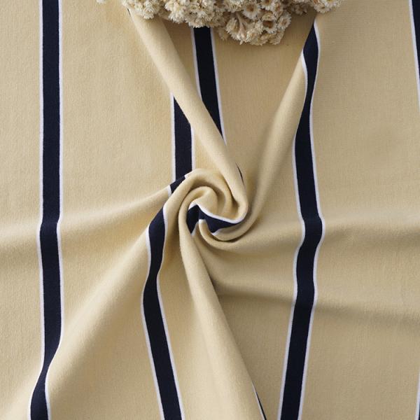 Environmental Soft Skin-Friendly Personalised Striped Knit Fabric For T-shirt