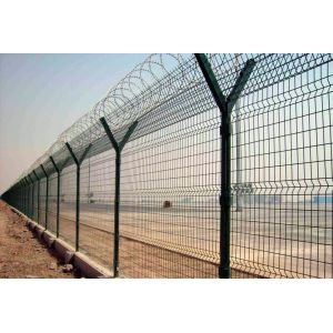 PVC Coated Wire Mesh Fence High Security 5.0mm For Prison / Airport Protect