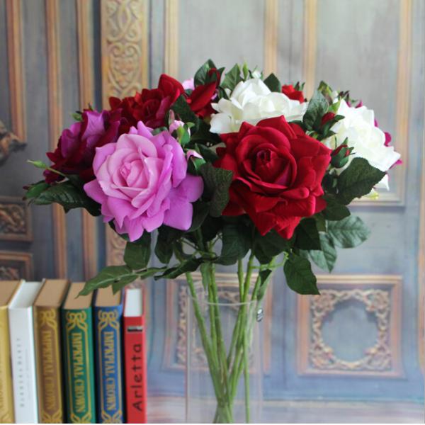 UVG FLRS72 Wholesale Wedding Centerpiece Free Sample Cheap Artificial Red Rose Flower