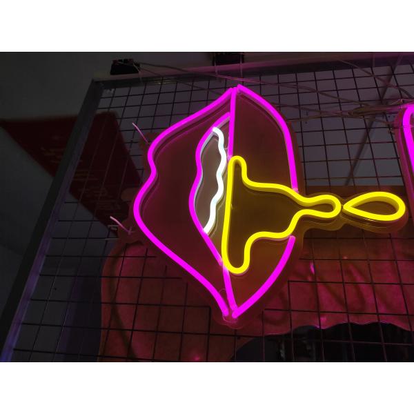 Vasten Lip Mouth Custom Neon Signs cafe drawing room neon lighting