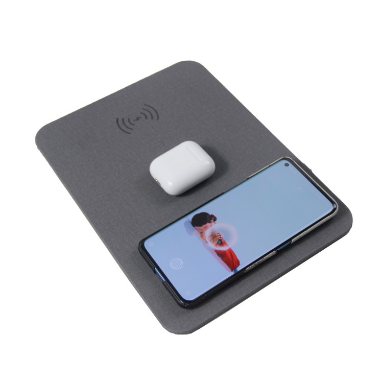 Buy Multifunctional PU Leather Wireless Charging Mouse Pad With 3 Charging Stands at wholesale prices