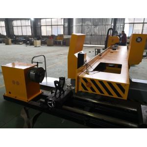 Auto Ignition Fiber Laser Pipe Cutting Machine Electric Adjustable Height