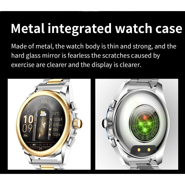 All Metal Amoled Bluetooth Calling Smartwatch Sports Mode Round Shape