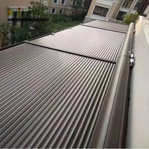Electric Retractable Roof Awning Zip Track Roof Retractable Aluminium Outdoor