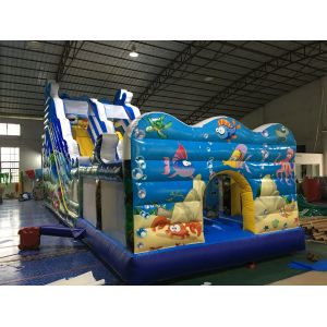 Digital Printing Commercial Inflatable Slide Jumping Castle Slide Bounce House