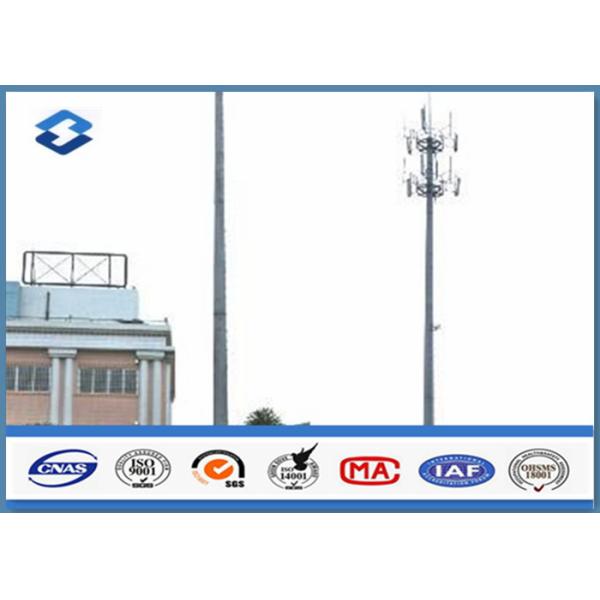 Microwave Telecommunication electric service pole , Hot Roll Steel Q420 wireless