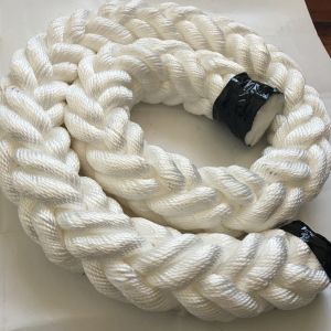Length 220m Per Roll 70mm 8 Strands Polypropylene Mixed Polyester Rope Mooring