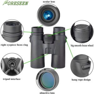 Bird Watching Compact Waterproof Binoculars 8X Magnification BAK4 Prism System