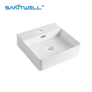 Buy Art Wash Basin Modern Rectangular Color Wash Ceramic Basin vanity Single Hole Sink at wholesale prices