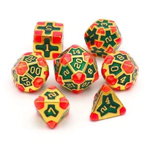 CE Precision RPG Polyhedron Dice Set OEM Nontoxic Bulk Alloy Material KTV Bar