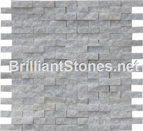 Buy Henan Crystal White Marble Mosaic Split Face at wholesale prices