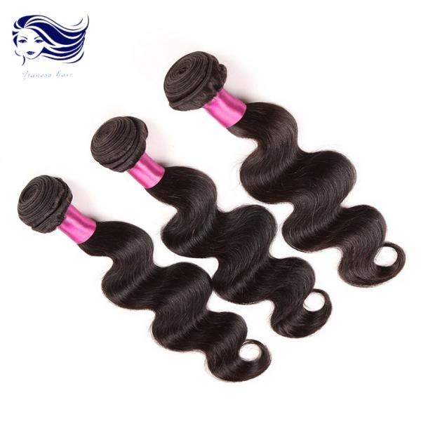 Jet Black Virgin Peruvian Hair Extensions , No Shedding Hair Extensions