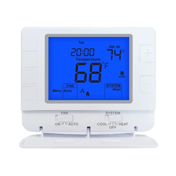 Riseem Customizable 7 Day Programmable Thermostat with G Terminal Designations and 50/60Hz Power Supply