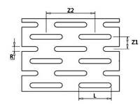 Slot Hole Perforated Metal, 2*20mm Hole Size With 0.8 to1.5mm Thickness