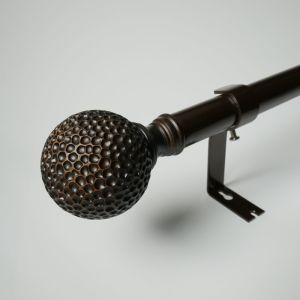 0.6m Single Bracket Nickel Extend Adjustable Curtain Rod