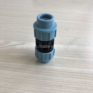 Round Head Code Plastic Coupling 3 Way Tee PP Compression Fitting for Irrigation