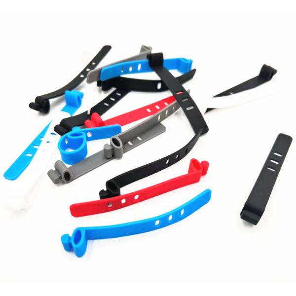 Colorful Silicone Strap Cable Holder Organizer for Moulding Food Grade USB Cables