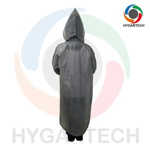 PEVA Portable One Size Fits All Reusable Gray Pocket Raincoat