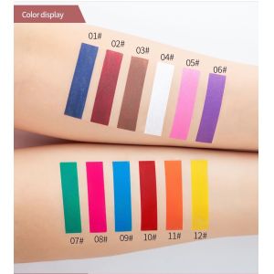 Metallic Face Makeup Cosmetics 12 Colors Waterproof Makeup Eyeshadow