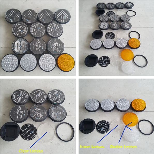 Clear / Curve Flat Round Lenses 200MM LED Road Traffic Light Module Round