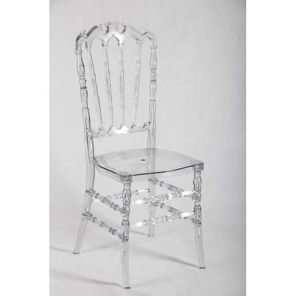Buy Polycarbonate crystal royal chair hot selling Europe at wholesale prices