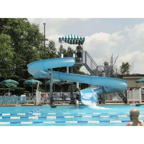 Outdoor Amusement Park Kids Swimming Pool Spiral Fiberglass Water Slide