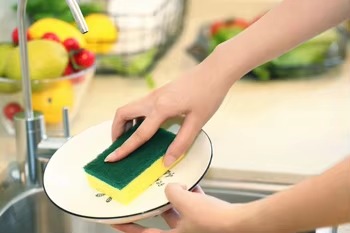 Double-Sided Scouring Sponge Tough On Grease Gentle On Surfaces (6-Pack)