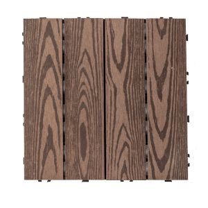 Residential Outdoor Decking Tile Embossed Waterproof Wood Deck Planks