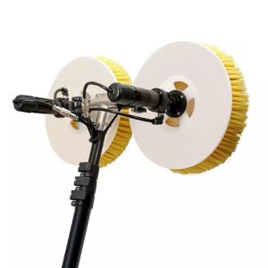Quality Telescopic Solar Panel Rotating Brush Cleaner Tool 5.5m Customized for sale