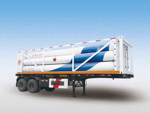 10 Tubes 2 Axles Lh2 Tube Skid Semi-Trailers for 16000L CNG