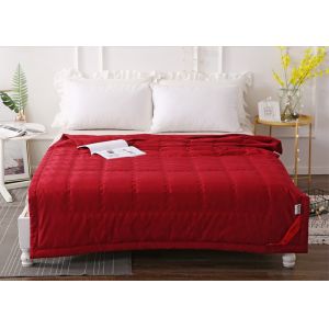 Quality 5cm Binding 200x230cm Microfiber Quilted Quilt for sale