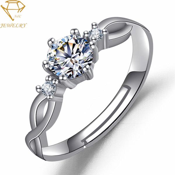 Buy Silver Plated Rings Personalized Jewelry Cubic Zirconia at wholesale prices
