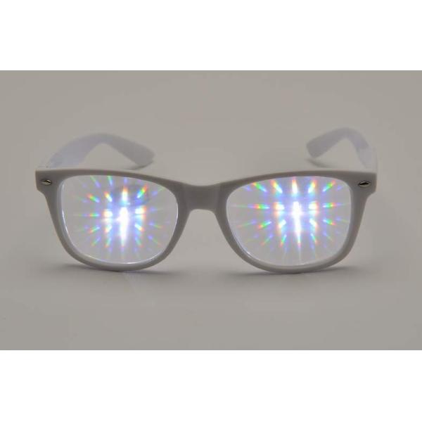 Strong Diffraction Effect Clear Fireworks Flip UP Rainbow Glasses