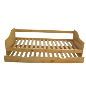 modern single bed pine wood