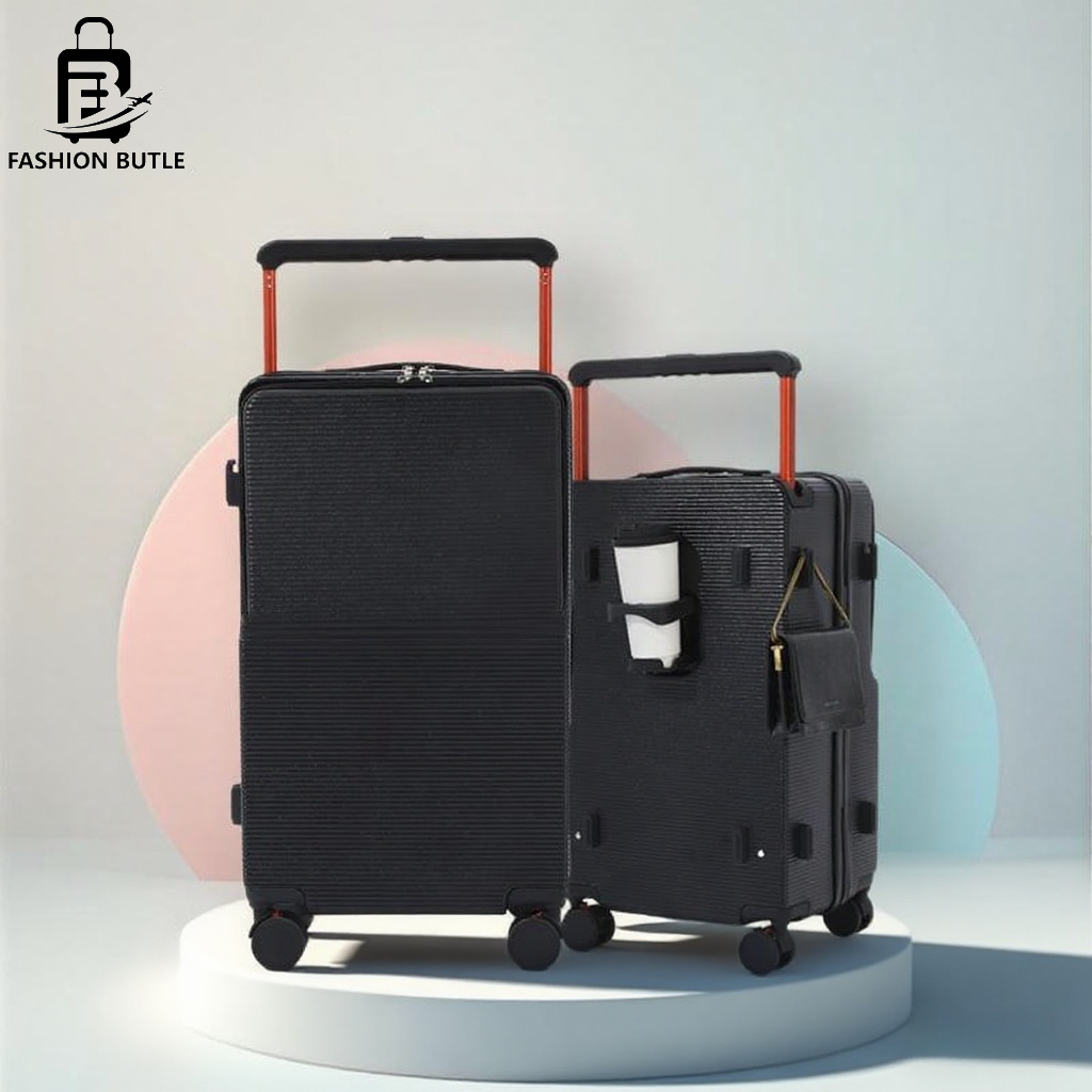 Wide trolley suitcase 20 inch women's multifunctional travel universal wheel