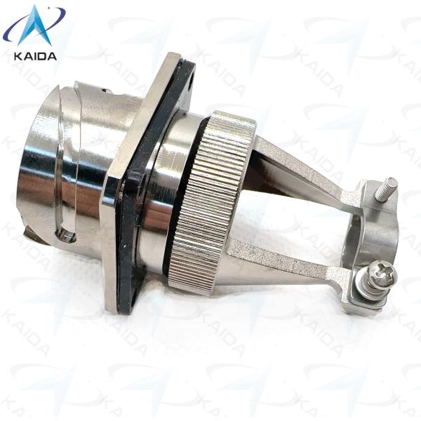 19 Shell Size Receptacle With Straight Clamp Back Shell Durable Electroless Nickel Connector YPM4-19-2J2 Receptacle With Straight Clamp Back Shell