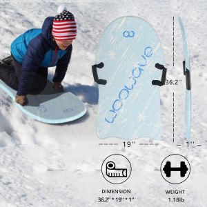 Customized Snow Skiing Snow Sleds with Brake and Semi-ellipse Snowboard Snow