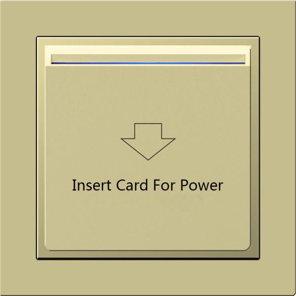 Buy 220VAC Hotel Energy Saving Switch Plastic Champagne / Silver Panel at wholesale prices