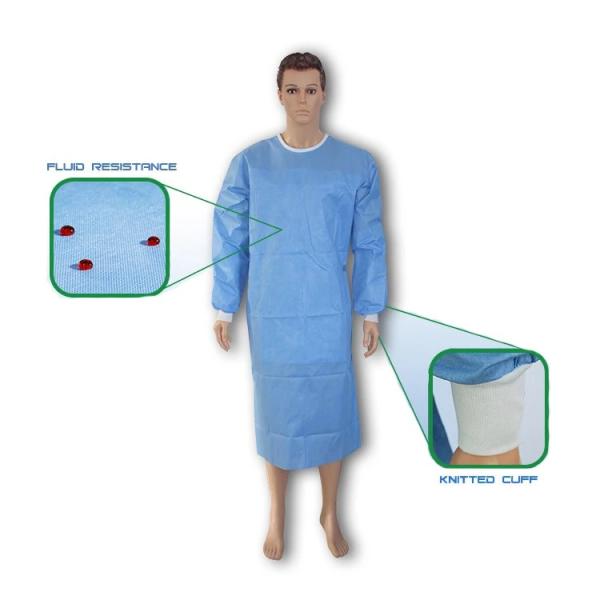Buy Non Medical Blue 98x118cm L2 Disposable Isolation Gown at wholesale prices