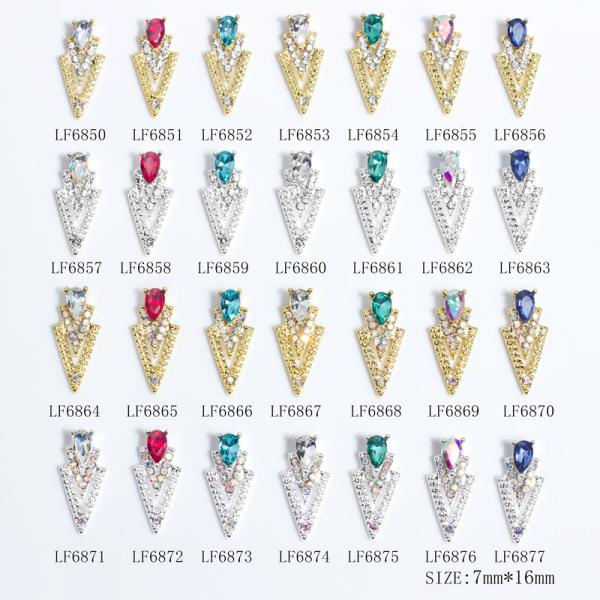 Multi Shapes Diamond Decorations Big Stones High Quality Shiny Crystal Nail Charms Flat back Rhinestones For Nail Art