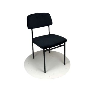 14KGS 770mm 0.12m3 Black Velvet Dining Chair