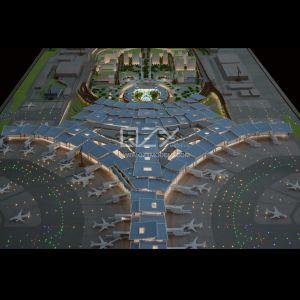 1:500 Scale Miniature Architectural Model with Realistic Detail Acrylic Material