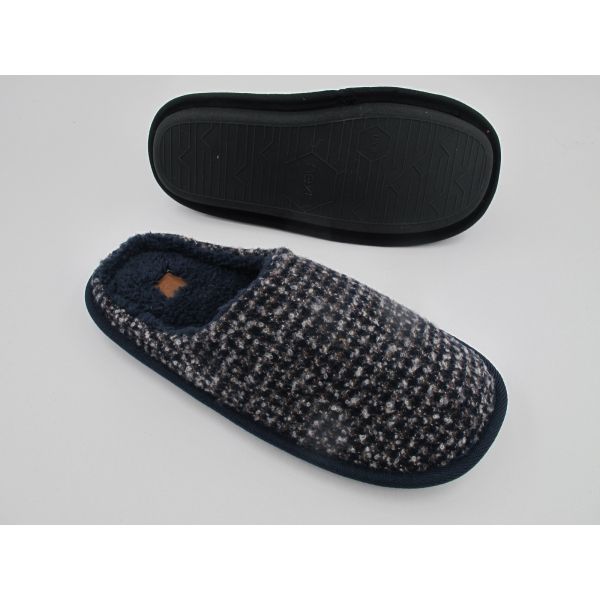 Warm Men's Memory Foam Slippers Rubber Sole Indoor Outdoor Slippers Wholesale