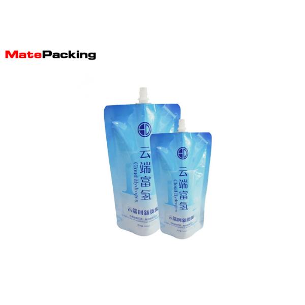 Buy Opaque Bottom Gusset Stand Up Spout Pouch Water Drink Packaging Pouch With Spout Top at wholesale prices