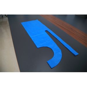 Disposable PE Apron Plastic Waterproof Apron On Block Food Industry Blue White